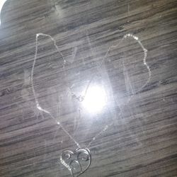 Very Nice Very Beautiful Diamond Accented Heart Shaped Pendent Stamped CI 925 On Solid 925 Italian Silver Chain