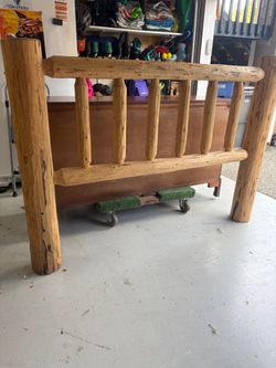 Log bed frame