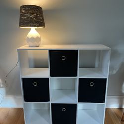 Cube Shelf With Black Cubes