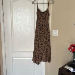 Brown Dress With Design 