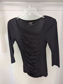 Women's Express Black 3/4 Sleeve Shirt Size XS