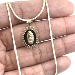 10K Gold Guadalupe Herringbone Necklace