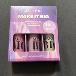 Brand new Morphe makeup make it big plumping lip, gloss trio