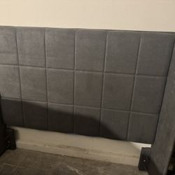 Queen Bed Frame with Headboard + USB Ports – Good Condition!