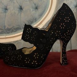 Hale Bob Leather Heels Size 7