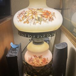 Sale Hurricane Lamp Gone With The Wind Floral