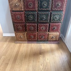 Hand-Carved Hand-Painted Artisan Cabinet – Museum-Quality Accent Chest