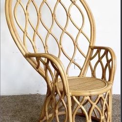 Boho Rattan Bamboo Chair For R.£.n.t