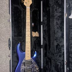 Ernie Ball Music Man Stingray HH 5 String Paceur Blue Electric Bass Guitar Paceur Blue