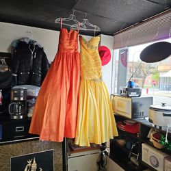 Prom Dresses Yellow  Orange Size 2