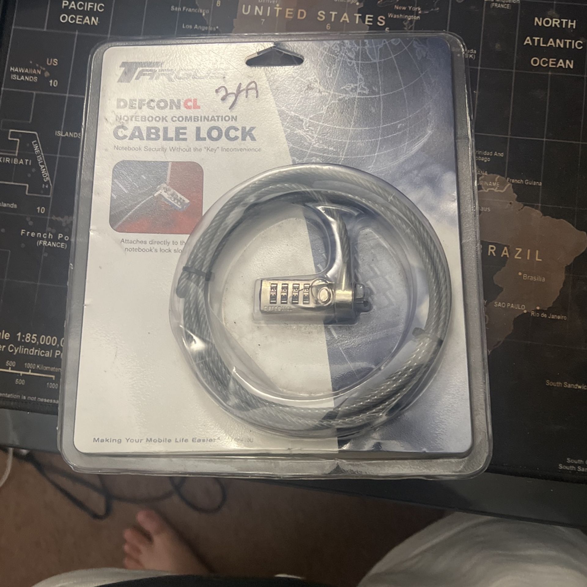 Cable Lock With Combination For Bikes, Etc