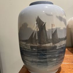 Royal Copenhagen Vase w/ Marine Motif