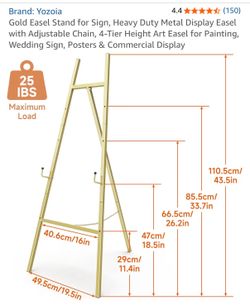 Gold easel