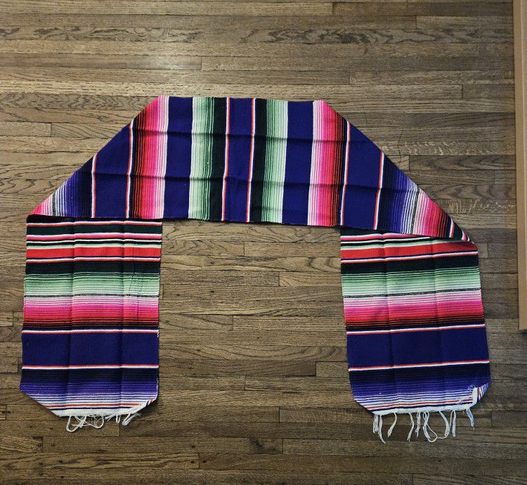 5 DEMAYO  MADE IN MEXICO  COLORFULL  MED. SIZE  "SARAPE"  PRE-OWNED  