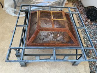 A big fire pit (33” x 33” square 14” tall)