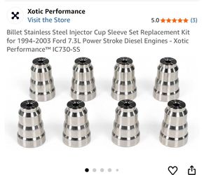 Xotic Performance Billet Stainless Steel Injector Cup Sleeve Set