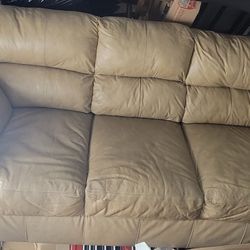 Tan Leather Couch