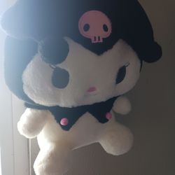 Black And Gray Kuromi Plush Backpack