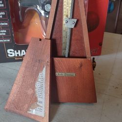 SETH THOMAS Metronome DE MAELZEL Wood Wind Up Music Timer Model E873-111