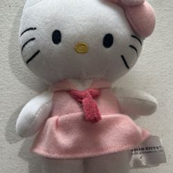Fiesta Sanrio Hello Kitty Plush Stuffed Toy Wearing Pink Sailor Dress 2015