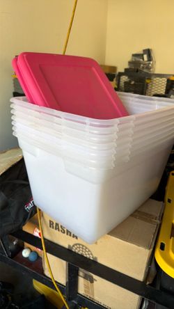 Plastic storage bins