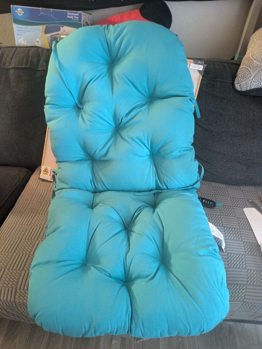 Aqua Blue Chair Cushion