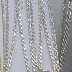 925 Sterling silver rope chain
