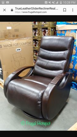 True innovations leather glider recliner 2025