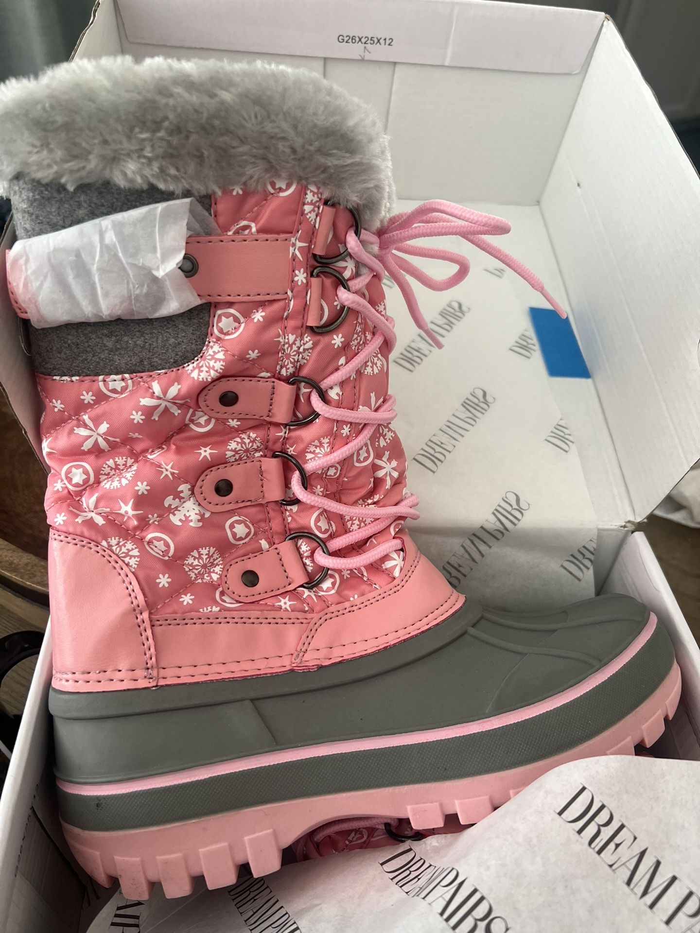 Pink Snow Boots 3 Kids