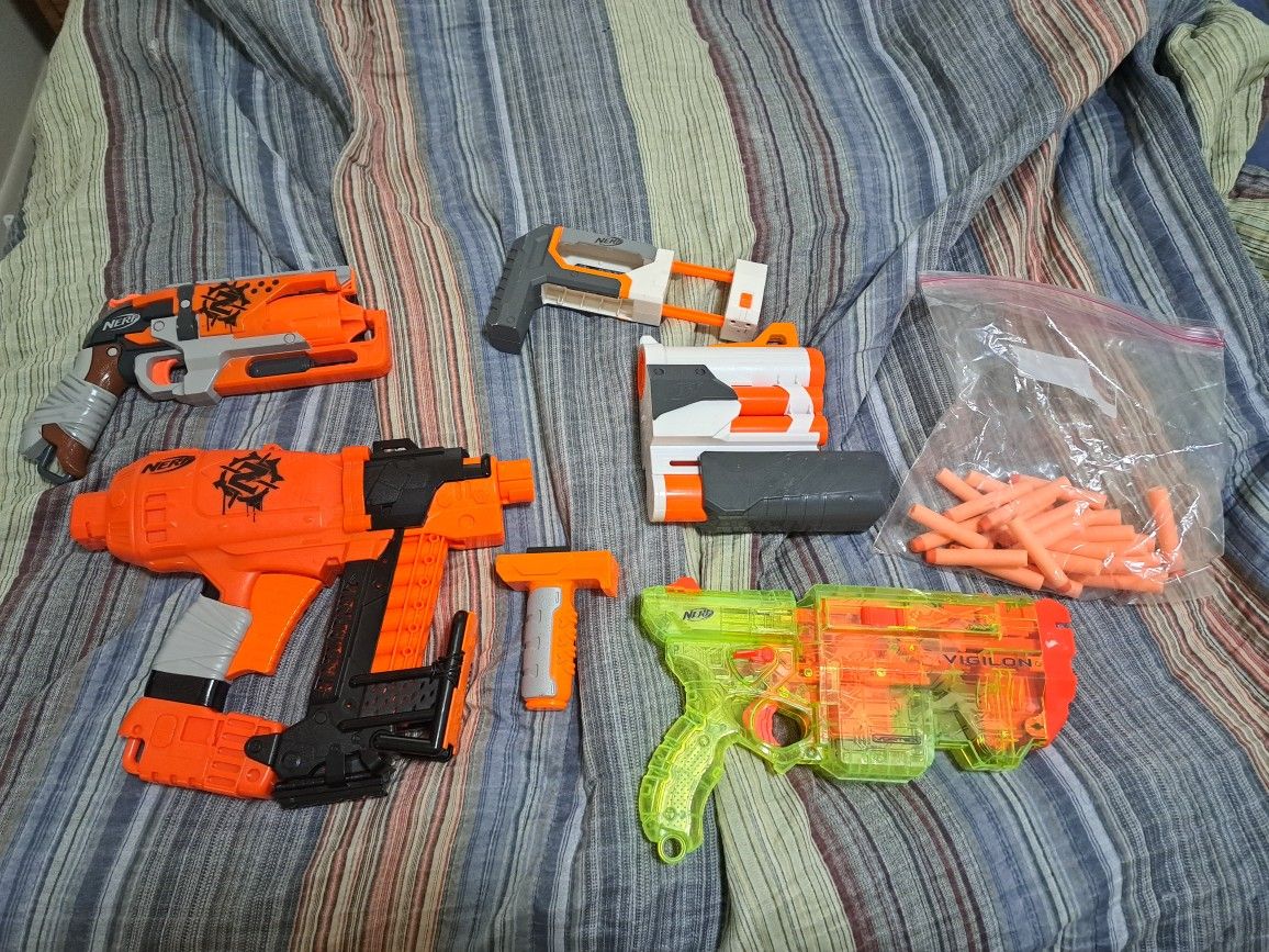 Rare Nerf Guns And Attatchments