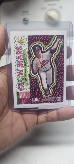 Glow Stars wall Stars  Tom glavine sticker card 1993 O.B.O