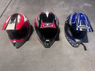Dirt bike helmet and boots