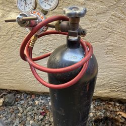 Nitrogen Gas Bottle 60cuft With New Smith Regulator 90% Full Gas 