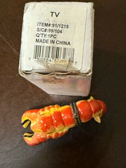 Vintage Mini Ceramic Lobster Trinket Box