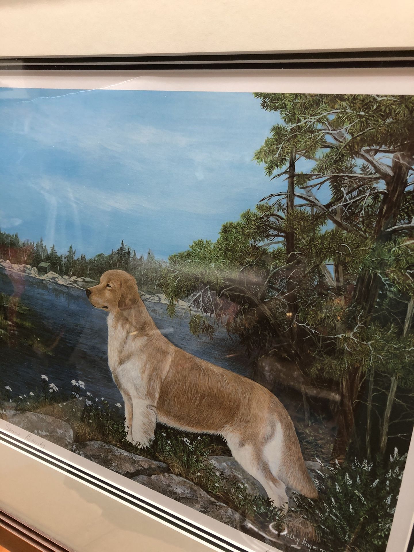 *＊*Kathy Hagerman ❧SIENNA❦ ゴールデンレトリバー*＊* Golden Retriever Puppies print by Canadian artist Kathy