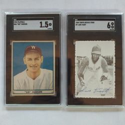 Nice Vintage SGC Graded Lot - 1941 Playball - 1969 Topps Deckle Edge