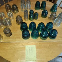 Vintage Hemingray Glass Insulators Lot Of 26