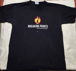 Breaking Points Podcast Graphic T Shirt Size L Black Krystal Saagar News Merch