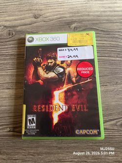 (5 ⭐ Seller) Xbox 360 Resident Evil 5 Game Case (1)