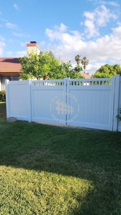 White Vinyl Fence