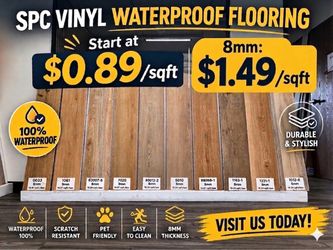Vinyl starts at $0.89/sqft