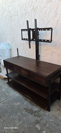 Tv stand 46"w x26"H(51" to metal rack) 19" depth $75