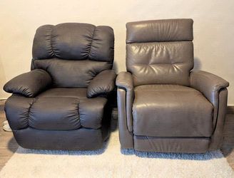 Leather Recliner (brown/smoke free home)