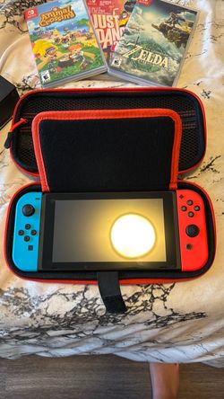 Nintendo Switch with Case, Dock and 3 games