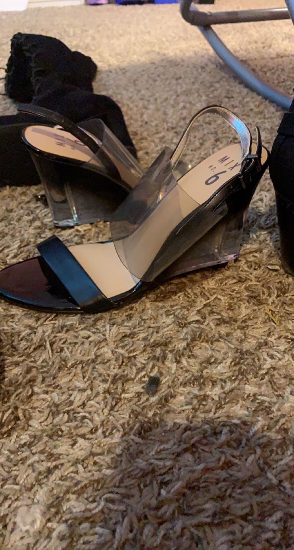 Black And Clear Wedges
