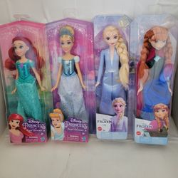 Disney Princess Dolls Each $10, Ariel, Cinderella 