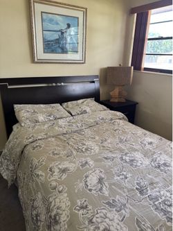 Bed frame and night stand