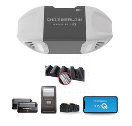 Chamberlain 1/2 HP Quiet Smart Belt drive Garage Door Opener Wifi x2 Remotes, Wall button, x2 sensor