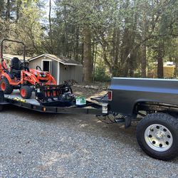 Trailer Flat Bed/ Car Hauler 14ft Deck With Winch 