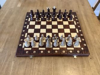  Wegiel Handmade European Ambassador Chess Set - Wooden